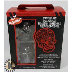 HOT PIQUANT MAKE YOUR OWN SKULL HOT SAUCES SET