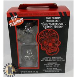 HOT PIQUANT MAKE YOUR OWN SKULL HOT SAUCES SET