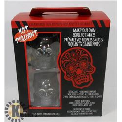 HOT PIQUANT MAKE YOUR OWN SKULL HOT SAUCES SET