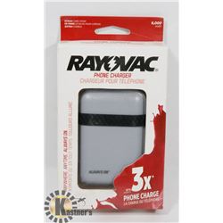 NEW RAYOVAC 6000 MAH POWER BANK / PHONE