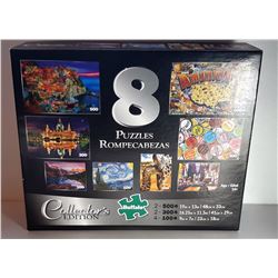 3)  PUZZLE BOX FEATURING 8 DIFFERENT