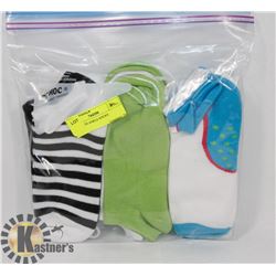 9PK LADIES ANKLE SOCKS.