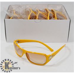 CASE OF YELLOW DESIGNER SUNGLASSES