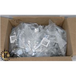 BOX W/ 20 NEW HANDRAIL BRACKET, CHROME SATINE, 2”.