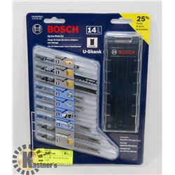 NEW BOSCH 14 PC. JIG SAW BLADE SET WITH CASE