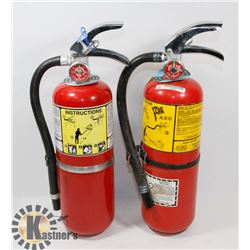 LOT OF 2 5LBS CHARGED FIRE EXTINGUISHERS
