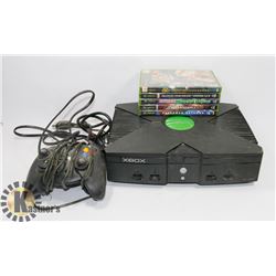 ORIGINAL XBOX SYSTEM W CONTROLLER, POWER &