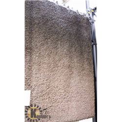 7) SUPREME SHAG BROWN CARPET 5X8