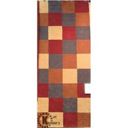 126) SQUARES 59306 072 BURGUNDY, 7X9 MODERN