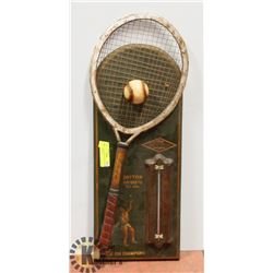 VINTAGE STYLE DAYTON RACQUET STORE DISPLAY.