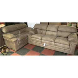 NEW MICROFIBER 84" SOFA AND 62" LOVESEAT