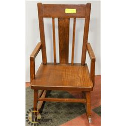 KIDS WOOD ROCKING CHAIR