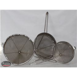 LOT OF 3 CONE STRAINERS