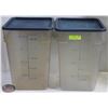 Image 1 : LOT OF 2 CAMBRO 22QT  FOOD STORAGE CONTAINERS W/