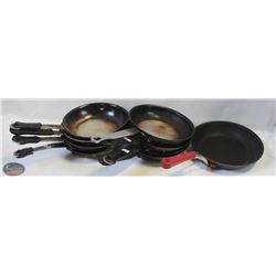 LOT OF 9 SMALL FRYING PANS 6"