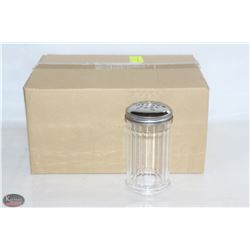 CHEESE OR PEPPER SHAKERS LOT OF 12 NEW