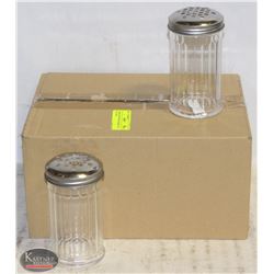 CHEESE OR PEPPER SHAKERS LOT OF 12 NEW