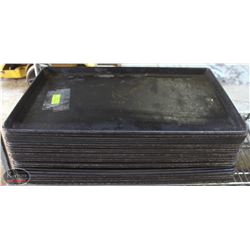 LOT OF 20 USED FULL SIZE BAKING SHEETS.