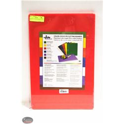 RED POLY CUTTING BOARD 12 X 18 X 1/2"