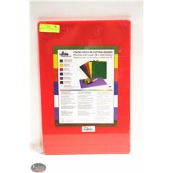 RED POLY CUTTING BOARD 12 X 18 X 1/2"