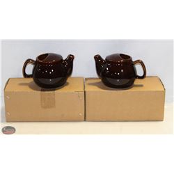 NEW TEAPOT 2 CUP - BROWN - LOT OF 6