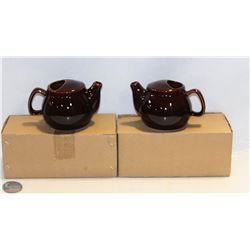 NEW TEAPOT 2 CUP - BROWN - LOT OF 6