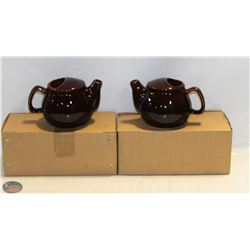 NEW TEAPOT 2 CUP - BROWN - LOT OF 6