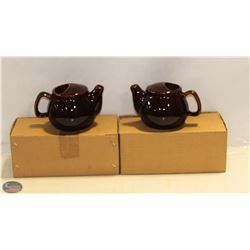 NEW TEAPOT 2 CUP - BROWN - LOT OF 6