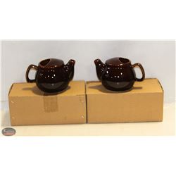 NEW TEAPOT 2 CUP - BROWN - LOT OF 6