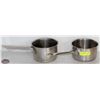 Image 1 : LOT OF 2 STAINLESS STEEL SMALL POTS.