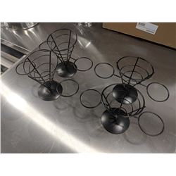 1 CONE FRY HOLDERS & 2OZ RAMEKINS - LOT OF 4