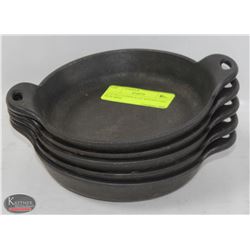 LOT OF 5 LODGE 6-1/2" ROUND CAST IRON MINI