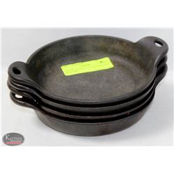 LOT OF 4 LODGE 6-1/2" ROUND CAST IRON MINI