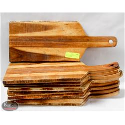 LOT OF 10 DECORATIVE WOODEN SERVING BOARDS