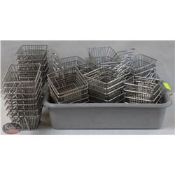 LOT OF APPROX. 50 S/S SERVING BASKETS SOLD W/ BUS