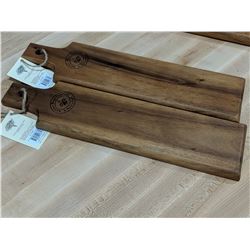 18" X 4" ACACIA WOOD PADDLE BOARDS - LOT OF 2