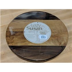 13.75" ACACIA WOOD LAZY SUSAN