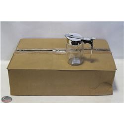 CHROME SUGAR/SYRUP DISPENSER - LOT OF 12 NEW