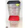 Image 1 : TWO 18 QT INGREDIENT BINS W/ LIDS + ONE 6QT. W/