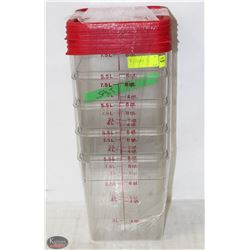 LOT OF 5 DRY INGREDIENT BINS W/ LIDS - 8QT.