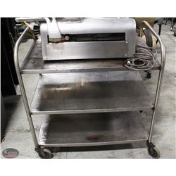 BAILIFF SEIZURE! STAINLESS STEEL CART ON WHEELS.