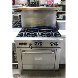 U.S. RANGE 6 BURNER NATURAL GAS RANGE W/ GAS LINE