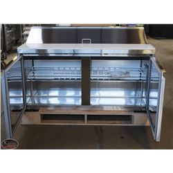 NEW 5' STAINLESS STEEL REFRIGERATED PREP TABLE