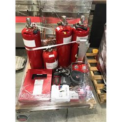 PALLET W/ ASSORTED FIRE SUPPRESSION & FIRE ALARM