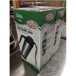 33OZ/1000ML DOUBLE WALL SS VACUUM JUGS, LOT OF 2
