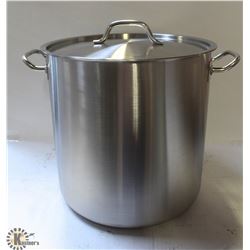 40QT STAINLESS STOCK POT WITH LID