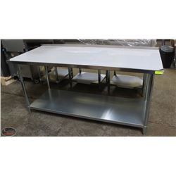 NEW S/S COMMERCIAL WORK TABLE  W/ UNDERSHELF