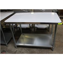 NEW S/S COMMERCIAL WORK TABLE  W/ UNDERSHELF
