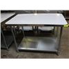 Image 1 : NEW S/S COMMERCIAL WORK TABLE  W/ UNDERSHELF