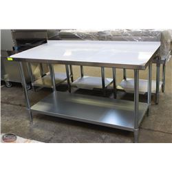 NEW S/S COMMERCIAL WORK TABLE W/ UNDERSHELF